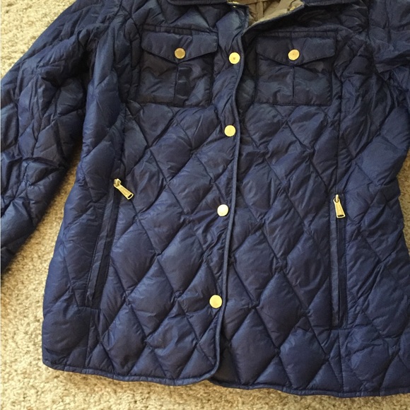 Women's Navy Quilted Jacket - Picture 3 of 3